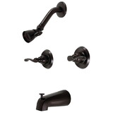 Kingston Brass KB245FL Royal Two-Handle Tub and Shower Faucet, Oil Rubbed Bronze