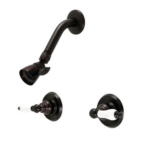 Kingston Brass KB245PLSO Two-Handle 3-Hole Wall Mount Shower Faucet, Oil Rubbed Bronze