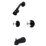 Kingston Brass KB245PX Two Handle Tub & Shower Faucet, Oil Rubbed Bronze