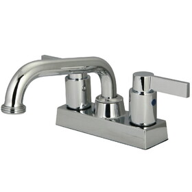 Kingston Brass Two Handle 4" Centerset Laundry Faucet, Polished Chrome