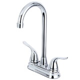 Kingston Brass Two Handle 4-inch Centerset Bar Faucet, Polished Chrome