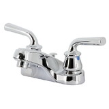Kingston Brass KB251RXLB Restoration 4-Inch Centerset Bathroom Faucet with Brass Pop-Up, Polished Chrome