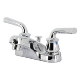 Kingston Brass KB251RXL Restoration 4-Inch Centerset Bathroom Faucet with Pop-Up Drain, Polished Chrome