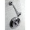 Kingston Brass KB2631BXTSO Single-Handle 2-Hole Wall Mount Shower Faucet Trim Only, Polished Chrome