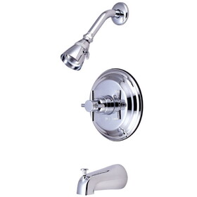 Kingston Brass KB2631DXT Concord Single-Handle 3-Hole Wall Mount Tub and Shower Faucet Trim Only, Polished Chrome