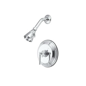 Kingston Brass KB2631ELSO Elinvar Single-Handle 2-Hole Wall Mount Shower Faucet, Polished Chrome