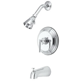 Kingston Brass KB2631ELT Elinvar Single-Handle 3-Hole Wall Mount Tub and Shower Faucet Trim Only, Polished Chrome