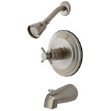 Kingston Brass KB2638DX Single Handle Tub & Shower Faucet, Satin Nickel