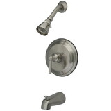 Kingston Brass KB2638EL Single Handle Tub & Shower Faucet, Satin Nickel