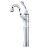 Kingston Brass KB3421GL Single Handle Vessel Sink Faucet with Optional Cover Plate, Polished Chrome