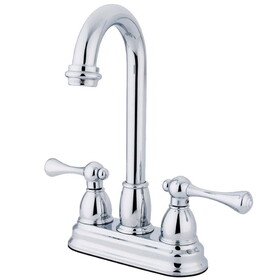 Kingston Brass Vintage Collection Classic 4" Centerset Bar Faucet, Polished Chrome