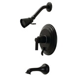 Kingston Brass NuvoFusion Single-Handle Tub and Shower Faucet, Matte Black KB36300NDL