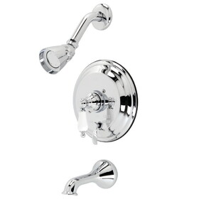 Kingston Brass KB36310PLT Single-Handle 2-Hole Wall Mount Tub and Shower Faucet Trim Only, Polished Chrome