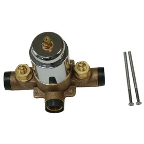 Kingston Brass KB3631SWTV Plumbing Parts Pressure Balanced Tub and Shower Valve, CxC Swept, with Stops, Polished Chrome