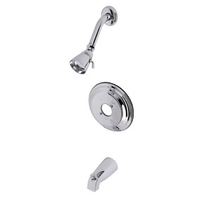 Kingston Brass KB3631TLH 3-Hole Wall Mount Tub and Shower Faucet Trim Only without Handle, Polished Chrome
