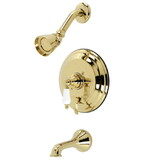 Kingston Brass KB36320PL Single Handle Tub & Shower Faucet, Polished Brass
