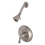 Kingston Brass KB3638NLSO Single-Handle 2-Hole Wall Mount Shower Faucet, Brushed Nickel
