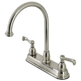 Kingston Brass 8-Inch Centerset Kitchen Faucet, Brushed Nickel KB3748FL