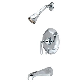 Kingston Brass Tub and Shower Faucet, Polished Chrome KB46310HL