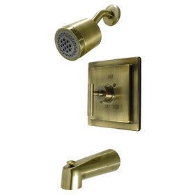 Kingston Brass KB4653CML Manhattan Single-Handle Tub and Shower Faucet, Antique Brass