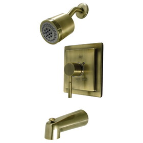 Kingston Brass KB4653DL Concord Single-Handle Tub and Shower Faucet, Antique Brass