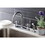 Kingston Brass KB4721BXSP Metropolitan Two-Handle Centerset Kitchen Faucet with Side Sprayer, Polished Chrome