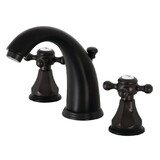 Kingston Brass Metropolitan Widespread Bathroom Faucet with Pop-Up Drain, Matte Black KB4980BX