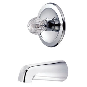 Kingston Brass KB531TO Single-Handle 2-Hole Wall Mount Tub and Shower Faucet Tub Only, Polished Chrome