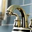 Kingston Brass KB5612RXL Restoration 4-Inch Centerset Bathroom Faucet with Pop-Up Drain, Polished Brass
