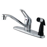Kingston Brass Wyndham Single-Handle Centerset Kitchen Faucet, Polished Chrome KB563