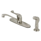 Kingston Brass 8-Inch Centerset Kitchen Faucet, Brushed Nickel KB572SNSP