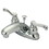Kingston Brass KB628FL 4 in. Centerset Bathroom Faucet, Brushed Nickel