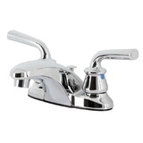 Kingston Brass KB621RXLB Restoration 4-Inch Centerset Bathroom Faucet with Brass Pop-Up, Polished Chrome