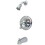 Kingston Brass KB631 Magellan Single-Handle 3-Hole Wall Mount Tub and Shower Faucet, Polished Chrome