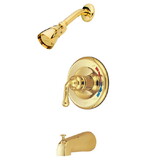 Kingston Brass KB632 Single Handle Tub & Shower Faucet, Polished Brass