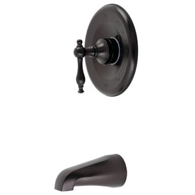 Kingston Brass KB635NLTO Single-Handle 2-Hole Wall Mount Tub and Shower Faucet Tub Only, Oil Rubbed Bronze