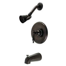 Kingston Brass KB635NL Single-Handle 3-Hole Wall Mount Tub and Shower Faucet, Oil Rubbed Bronze