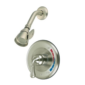 Kingston Brass KB638TSO Single-Handle 2-Hole Wall Mount Shower Faucet Trim Only, Brushed Nickel