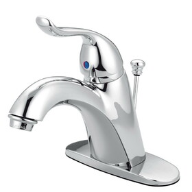 Kingston Brass 4 in. Single Handle Bathroom Faucet, Polished Chrome