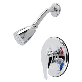 Kingston Brass KB651SWSO Single-Handle 2-Hole Wall Mount Shower Faucet, Polished Chrome