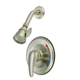 Kingston Brass KB658TSO Single-Handle 2-Hole Wall Mount Shower Faucet Trim Only, Brushed Nickel