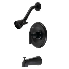 Kingston Brass Manhattan Single-Handle Tub and Shower Faucet, Matte Black