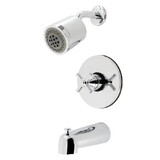 Kingston Brass Elinvar Single-Handle 3-Hole Wall Mount Tub and Shower Faucet