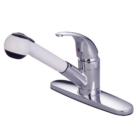 Kingston Brass Pull-Out Kitchen Faucet, Polished Chrome KB6701LL