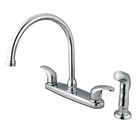 Kingston Brass 8-Inch Centerset Kitchen Faucet, Polished Chrome KB6791LLSP