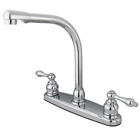 Kingston Brass Victorian Centerset Kitchen Faucet, Polished Chrome KB711ALLS