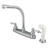 Kingston Brass Victorian Centerset Kitchen Faucet, Polished Chrome KB711AL