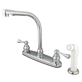 Kingston Brass 8-Inch Centerset Kitchen Faucet, Polished Chrome KB711BL