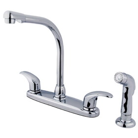 Kingston Brass 8-Inch Centerset Kitchen Faucet, Polished Chrome KB711LLSP