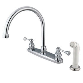 Kingston Brass 8-Inch Centerset Kitchen Faucet, Polished Chrome KB721BL